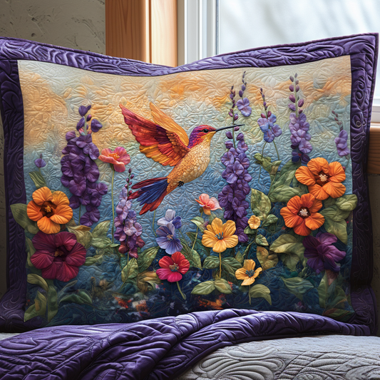 Hummingbird Serenade Quilted Bedding Pillow Case NCU0DV2758