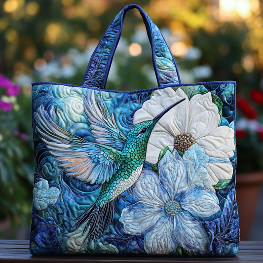 Hummingbird Beauty Quilted Tote Bag NCU0DK8707