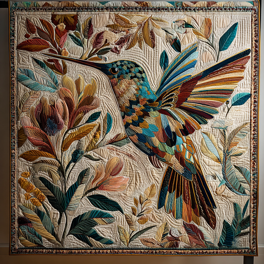 Hummingbird Bliss Quilted Blanket NCU0DK8245