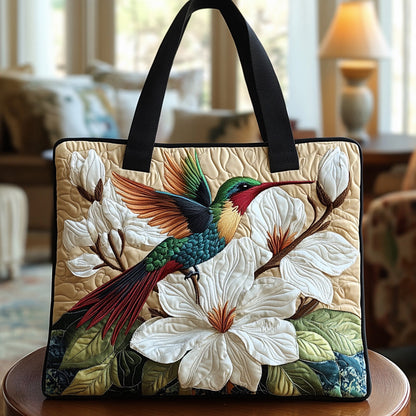 Hummingbird Bloom Quilted Tote Bag NCU0DV6818