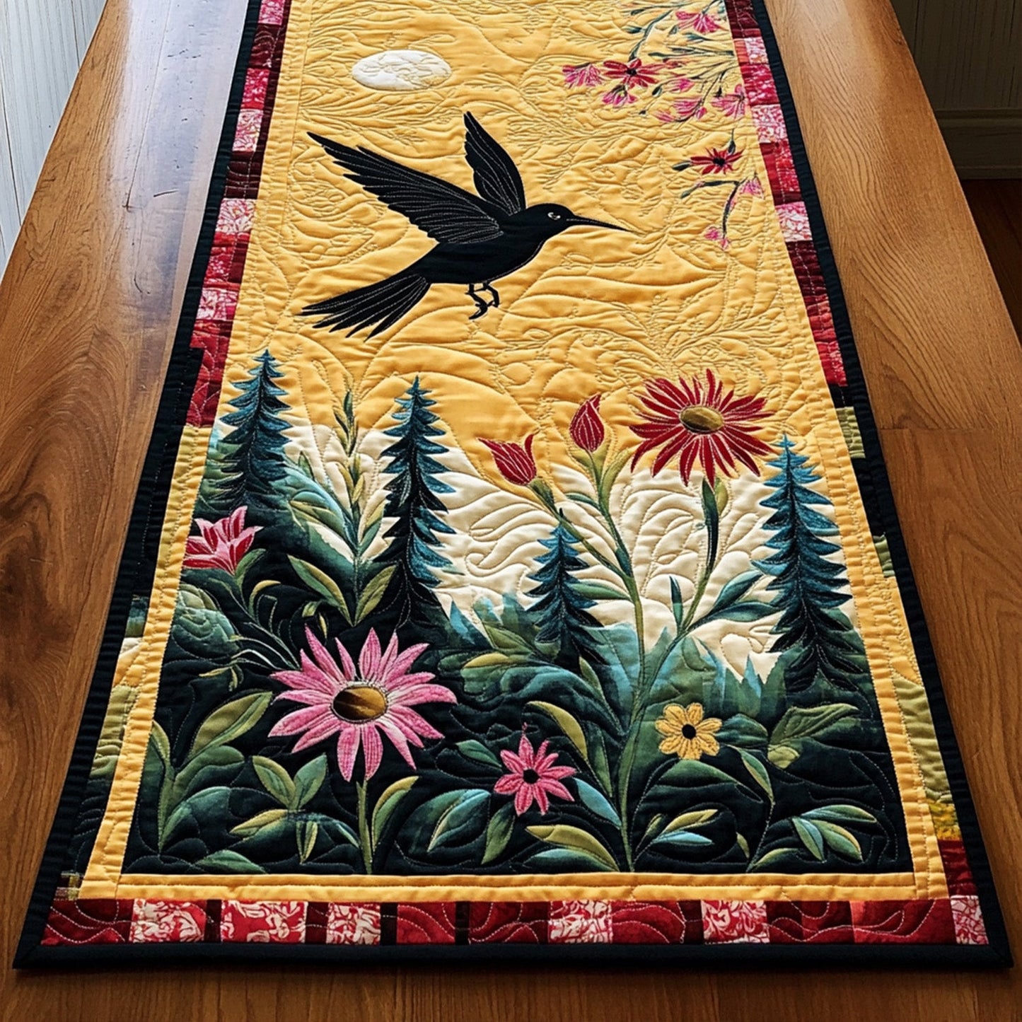 Hummingbird Dream Quilted Table Runner NCU0PT6736