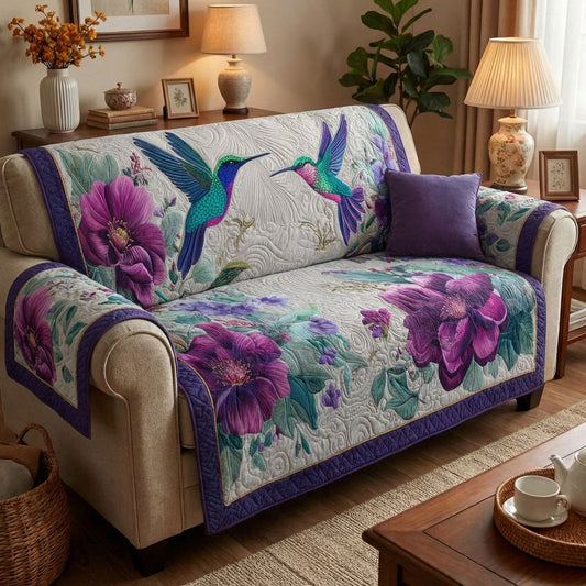 Hummingbird Garden Quilted Sofa Cover NCU0DK12109
