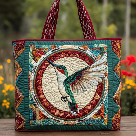 Hummingbird Garden Quilted Tote Bag NCU0DK8712