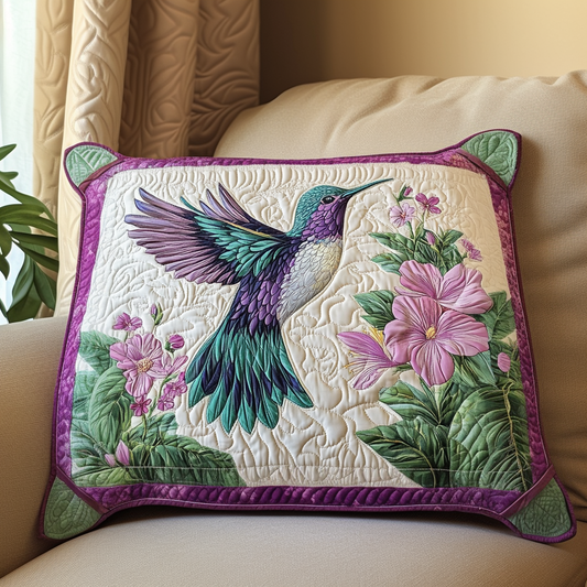 Hummingbird Glow Quilted Bedding Pillow Case NCU0DK7884