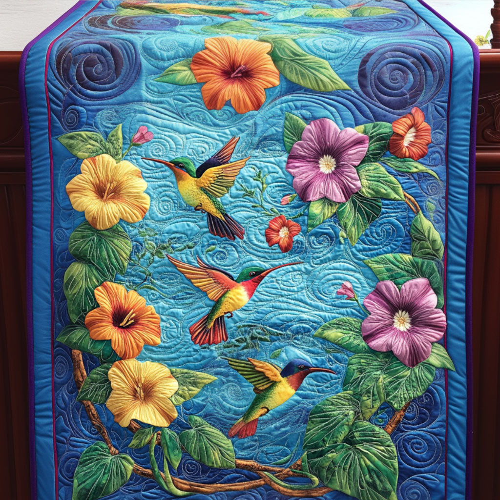 Hummingbird Glow Quilted Table Runner NCU0NT5421