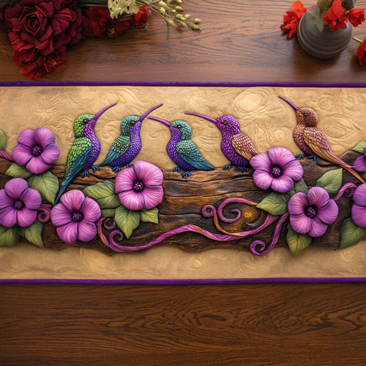Hummingbird Harmony Quilted Table Runner NCU0NT6216