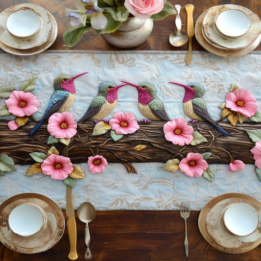 Hummingbird Harmony Quilted Table Runner NCU0NT6224