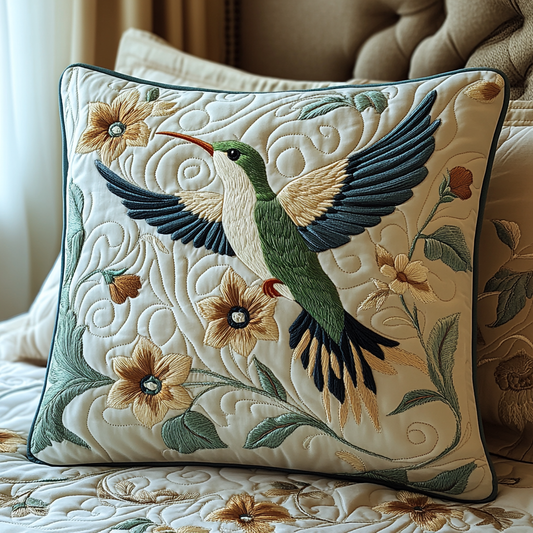 Hummingbird Haven Quilted Pillow Case NCU0DV5701