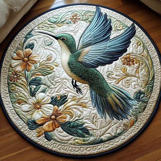 Hummingbird Haven Quilted Round Mat NCU0DV5579