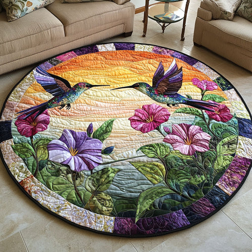 Hummingbird Haven Quilted Round Mat NCU0PT1196