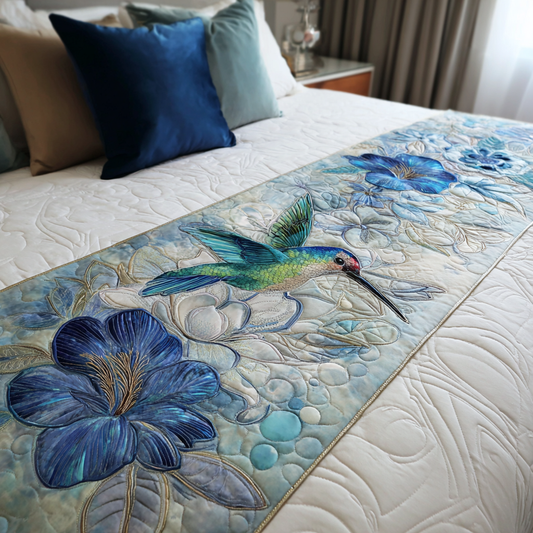 Hummingbird Joy Quilted Bed Runner NCU0DK8903