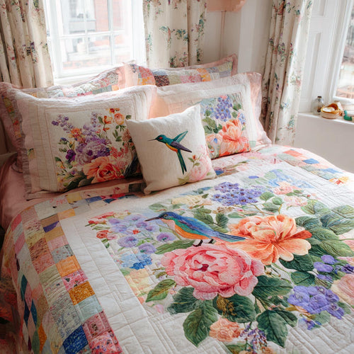 Hummingbird Meadow 3-Piece Quilted Bedding Set NCU0DV9353