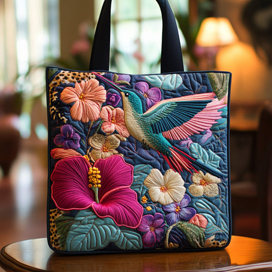 Timeless Hummingbird Quilted Tote Bag NCU0DV6816