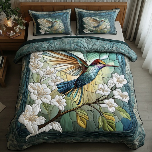 Hummingbird Wings 3-Piece Quilted Bedding Set NCU0DK7386
