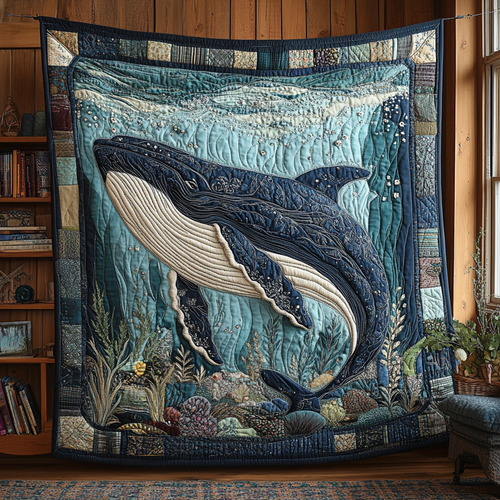 Humpback Serenity Quilted Blanket NCU0DV4266