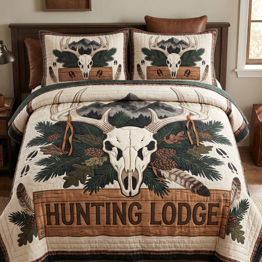 Hunting Lodge 3-Piece Quilted Bedding Set NCU0XD2840
