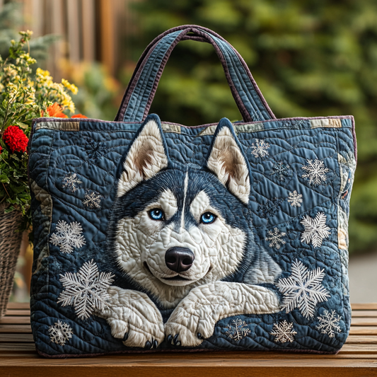 Husky Haven Quilted Tote Bag NCU0DK9734