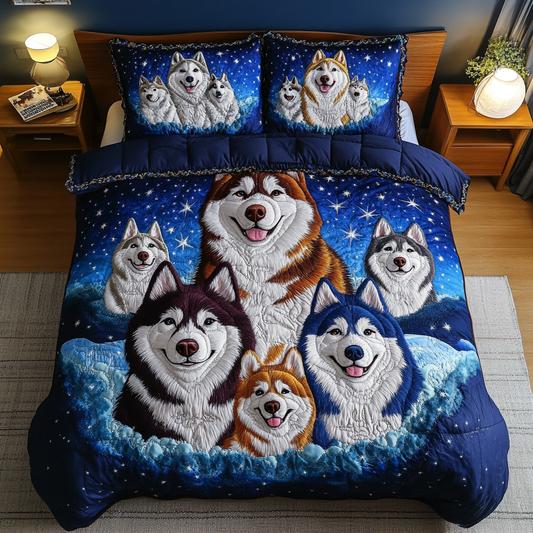 Husky Horizon 3-Piece Quilted Bedding Set NCU0DK7428
