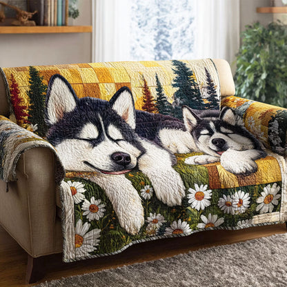 Husky Love Quilted Sofa Cover NCU0TD2211