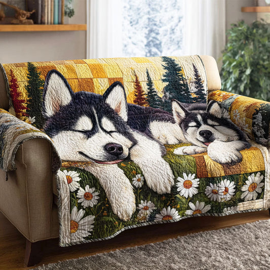 Husky Love Quilted Sofa Cover NCU0TD2211