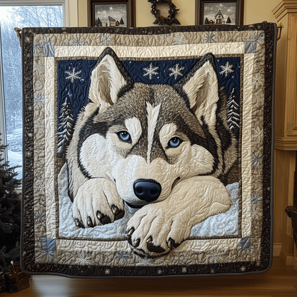 Husky Quiet Retreat Quilted Blanket NCU0TH2350