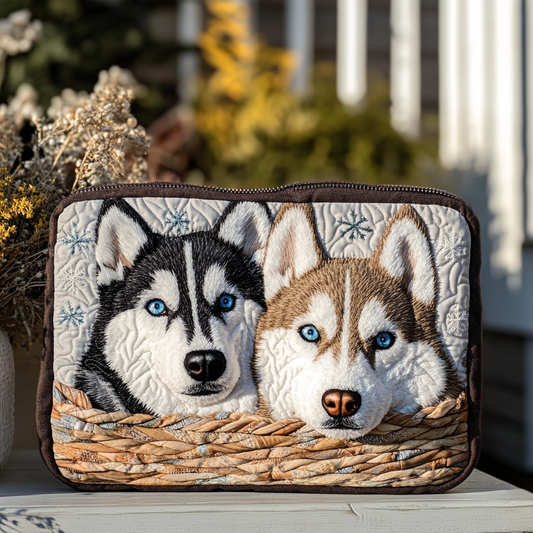 Husky Spirit Quilted Zipper Pouch NCU0DK9731