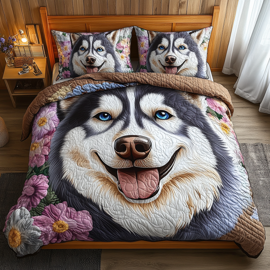 Husky Tracks 3-Piece Quilted Bedding Set NCU0DK7431