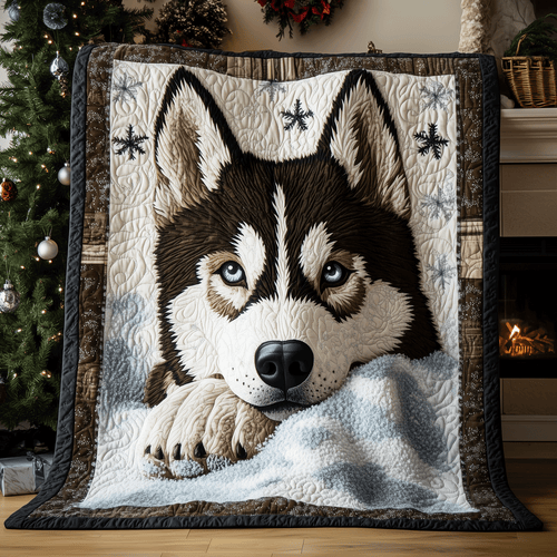 Husky Winter Bliss Quilted Blanket NCU0TH2352