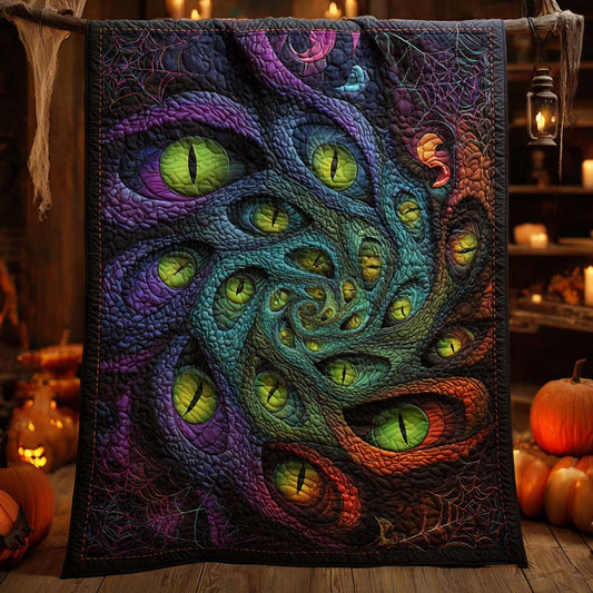 Hypnotic Eyes Quilted Blanket NCU0XD723