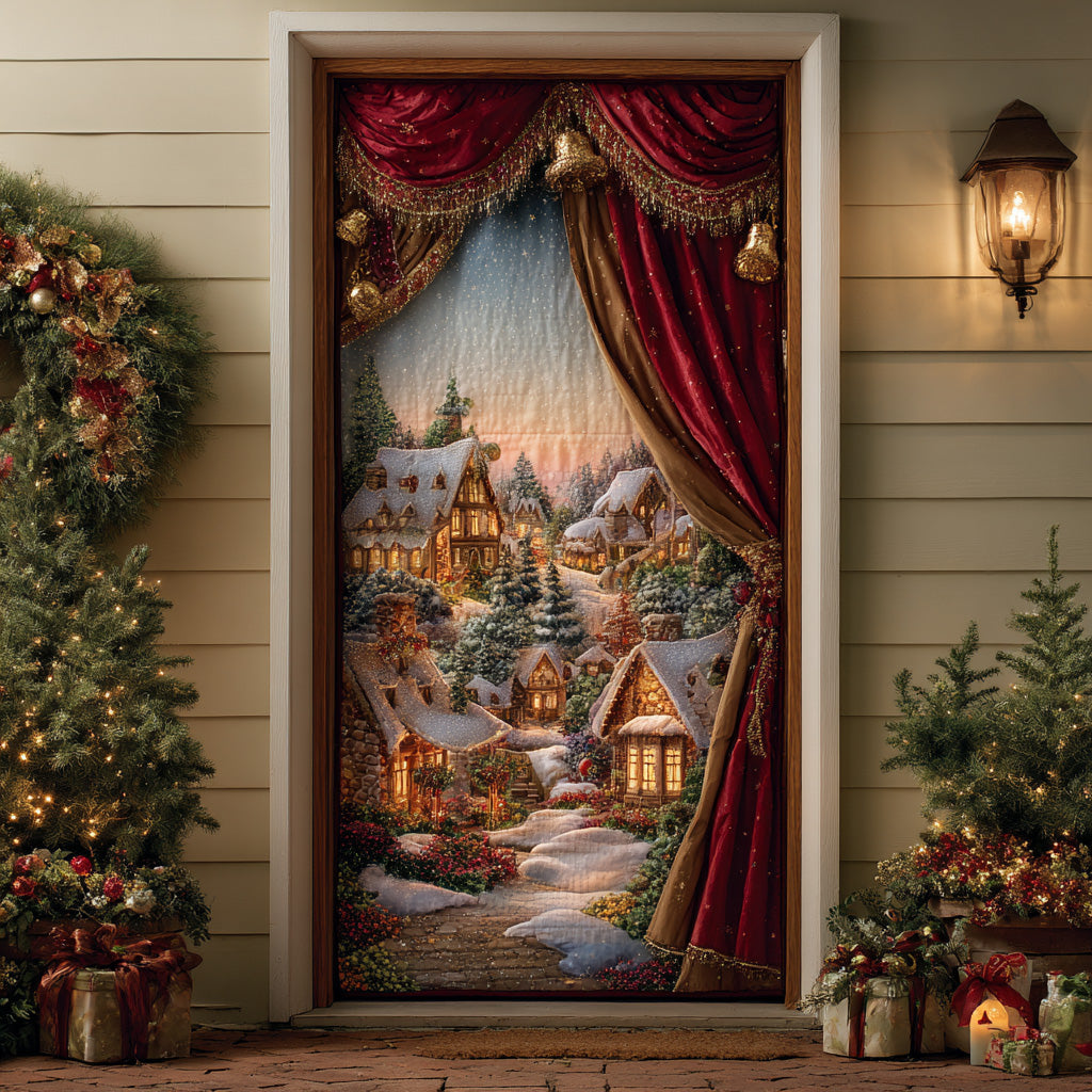 Ice Garden Town Quilted Door Cover NCU0TD1626