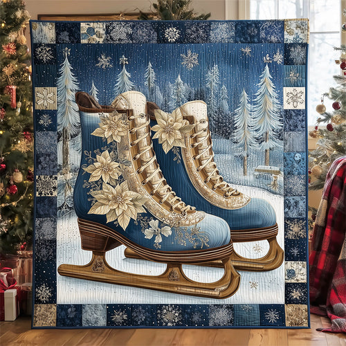 Ice Skate Symphony Quilted Blanket NCU0TH3577
