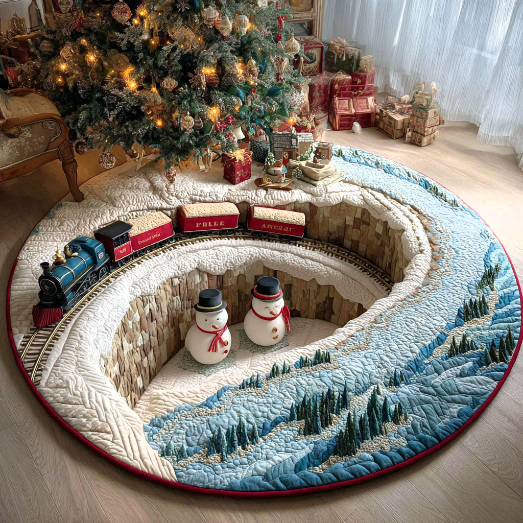 Icicle Valley Quilted Round Mat NCU0PT10429