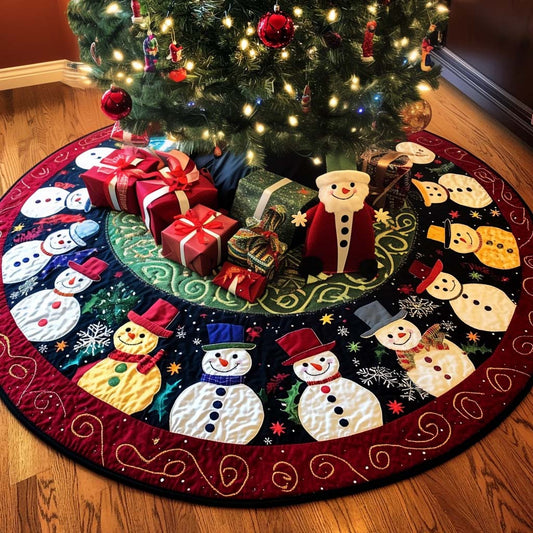 Icy Charm Christmas Quilted Tree Skirt NCU0NT1510