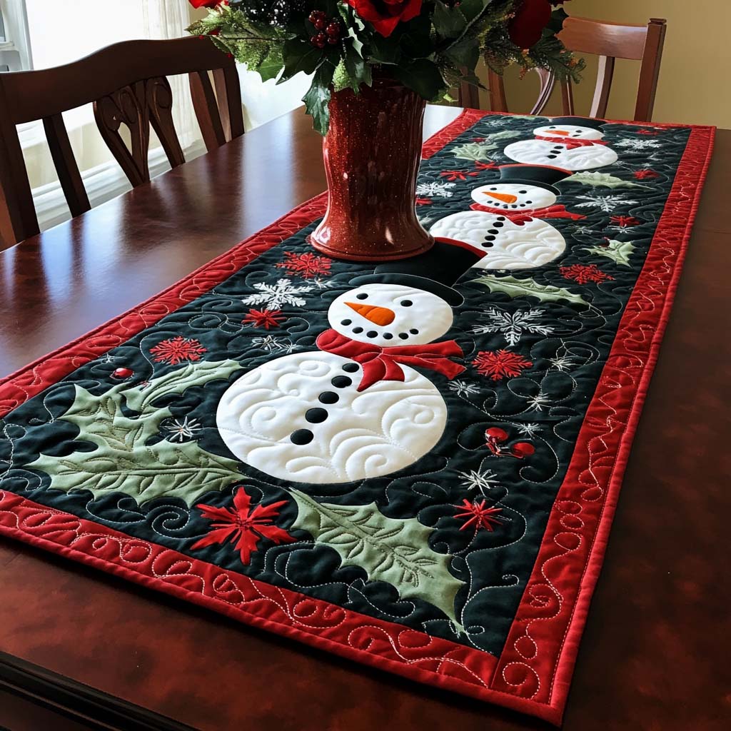 Icy Charm Quilted Table Runner NCU0NT1489