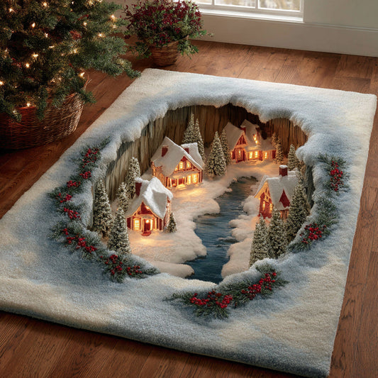 Icy Christmas Village Area Rug NCU0HH1143
