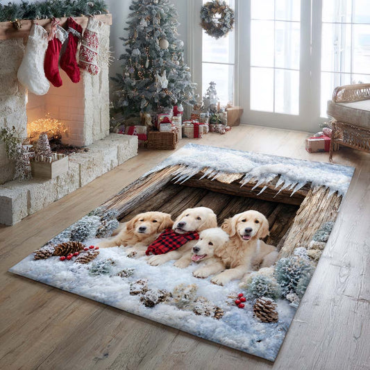 Icy Golden Hollow Area Rug NCU0XD922