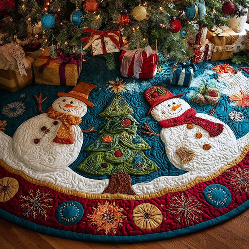 Icy Smile Christmas Quilted Tree Skirt NCU0NT11099