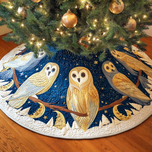 Icy Stare Christmas Quilted Tree Skirt NCU0TD1127