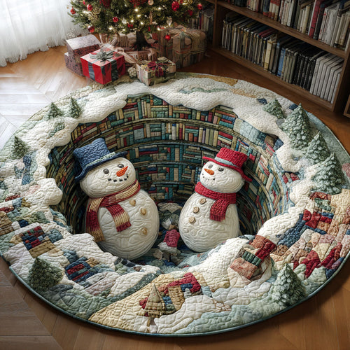 Icy Whisper Quilted Round Mat NCU0PT10430