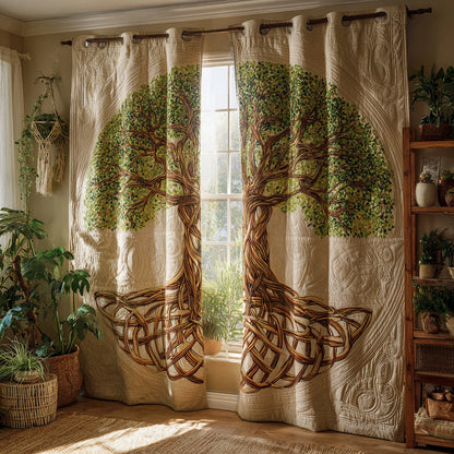 Illusion Tree of Life Quilted Curtains NCU0HH1063