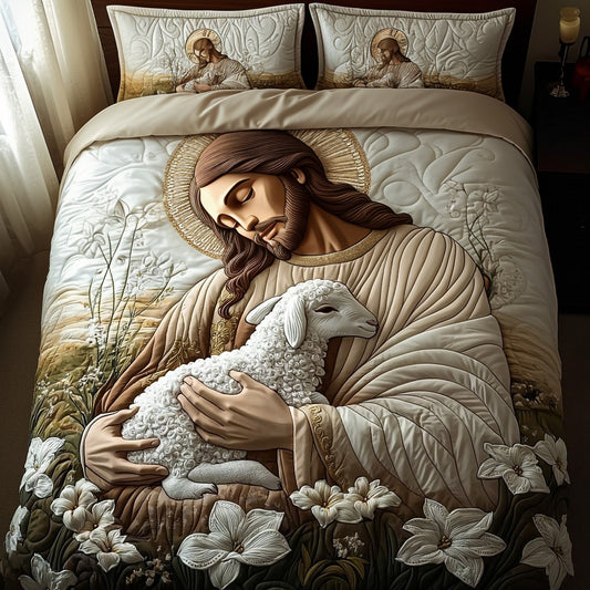 Faith 3-Piece Quilted Bedding Set NCU0VT191