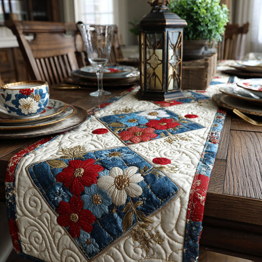Independence Garden Glow Quilted Table Runner NCU0PT11447