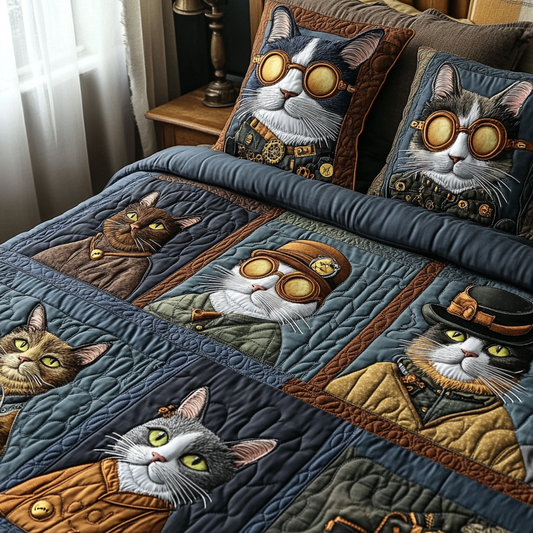 Industrial Paws Claws 3-Piece Quilted Bedding Set NCU0DV2689
