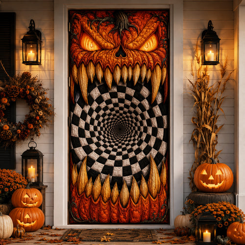 Infernal Vortex Quilted Door Cover NCU0TV2093