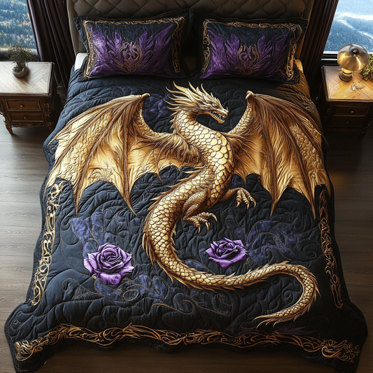 Infernal Wing 3-Piece Quilted Bedding Set NCU0DV3820