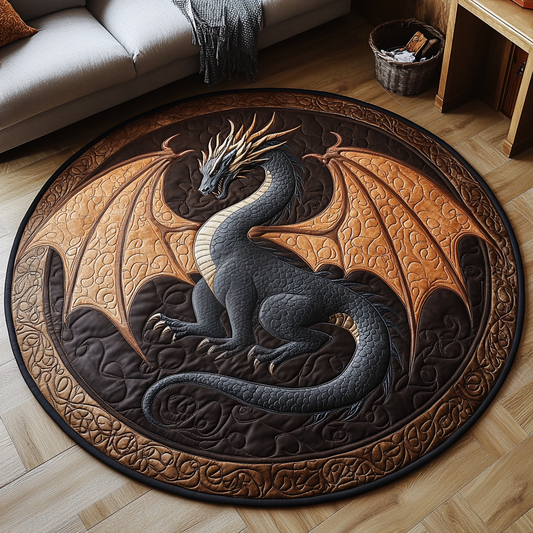 Infernal Wing Quilted Round Mat NCU0DV3107