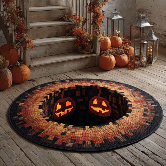 Inferno Descent Quilted Round Mat NCU0XD945