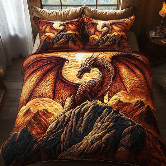 Inferno Roost 3-Piece Quilted Bedding Set NCU0DV1854
