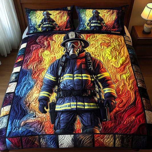 Inferno Warrior 3-Piece Quilted Bedding Set NCU0NT2957