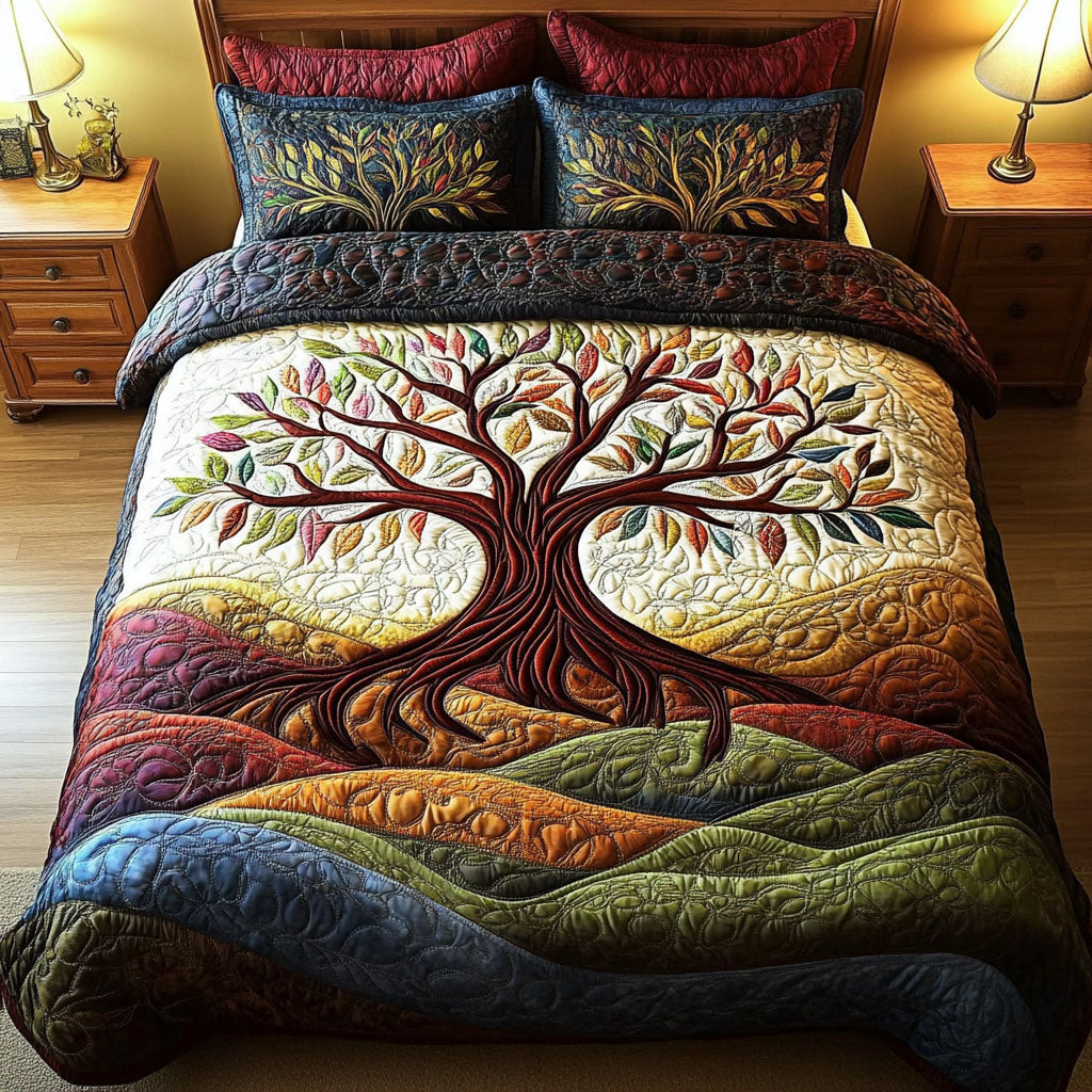 Infinite Growth 3-Piece Quilted Bedding Set NCU0PT3813